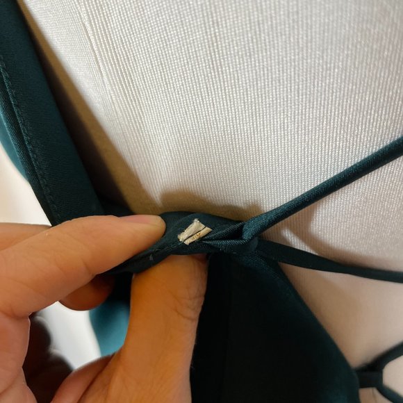 Jenny Yoo Collection Size 10 Green Dress Gown Strappy Tie Back - Picture 5 of 11